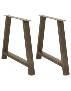 Gambe Tavolino da Caffè a A 2 pz 100x(72-73) cm Acciaio