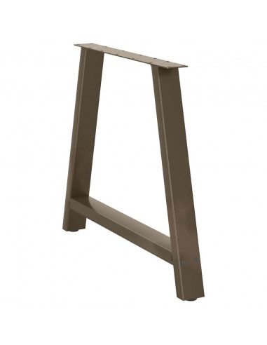 Gambe Tavolino da Caffè a A 2 pz 100x(72-73) cm Acciaio