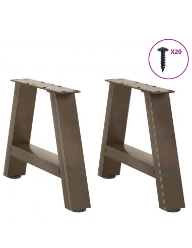 Gambe Tavolino da Caffè a A 2 pz 40x(30-31) cm Acciaio