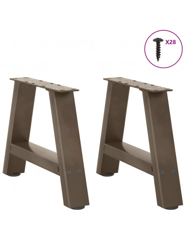 Gambe Tavolino da Caffè a A 2 pz 50x(30-31) cm in Acciaio