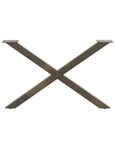 Gambe Tavolino Caffè a X 2 pz Naturale 70x(42-43) cm Acciaio