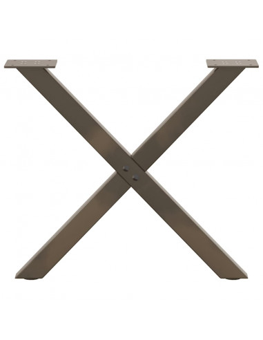 Gambe Tavolino Caffè a X 2 pz Naturale 60x(42-43) cm Acciaio