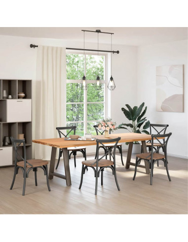 Gambe Tavolino da Caffè a A 2 pz 70x(72-73) cm Acciaio