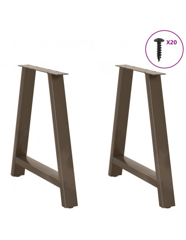 Gambe Tavolino da Caffè a A 2 pz 70x(72-73) cm Acciaio