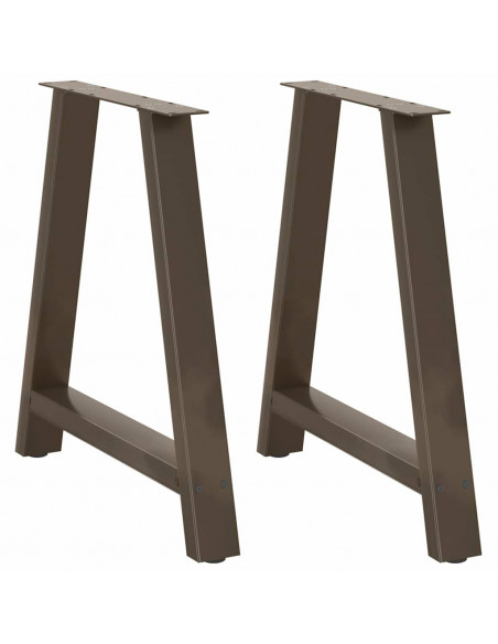 Gambe Tavolino da Caffè a A 2 pz 80x(72-73) cm Acciaio