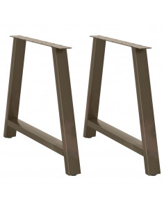 Gambe Tavolino da Caffè a A 2 pz 90x(72-73) cm Acciaio