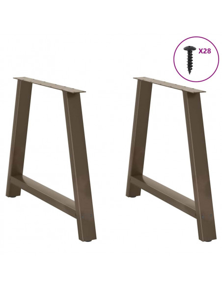 Gambe Tavolino da Caffè a A 2 pz 90x(72-73) cm Acciaio