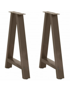 Gambe Tavolino da Caffè a A 2 pz 50x(72-73) cm Acciaio