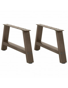 Gambe Tavolino da Caffè a A 2 pz 70x(30-31) cm Acciaio