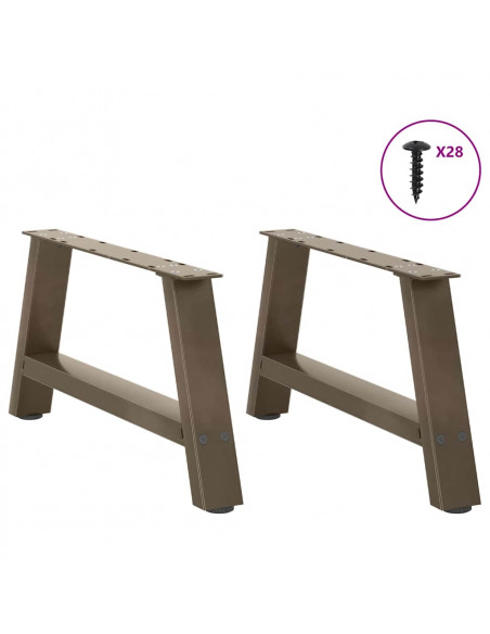 Gambe Tavolino da Caffè a A 2 pz 70x(30-31) cm Acciaio