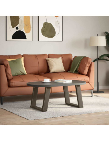 Gambe Tavolino Caffè a U 2 pz 50x(42-43) cm Acciaio