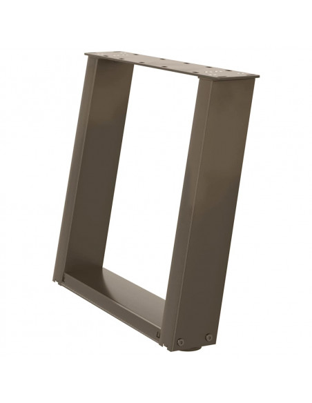 Gambe Tavolino Caffè a U 2 pz 50x(42-43) cm Acciaio