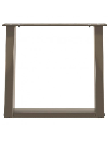 Gambe Tavolino Caffè a U 2 pz 50x(42-43) cm Acciaio