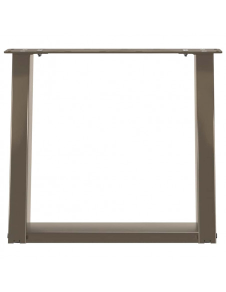 Gambe Tavolino Caffè a U 2 pz 50x(42-43) cm Acciaio