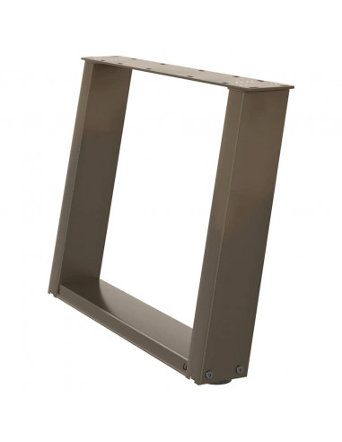 Gambe Tavolino Caffè a U 2 pz 60x(42-43) cm Acciaio