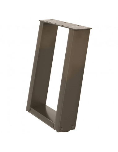 Gambe Tavolino Caffè a U 2 pz 38x(42-43) cm Acciaio