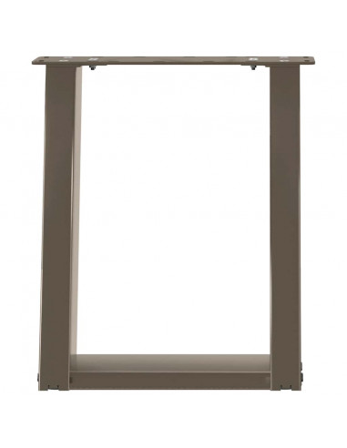 Gambe Tavolino Caffè a U 2 pz 38x(42-43) cm Acciaio