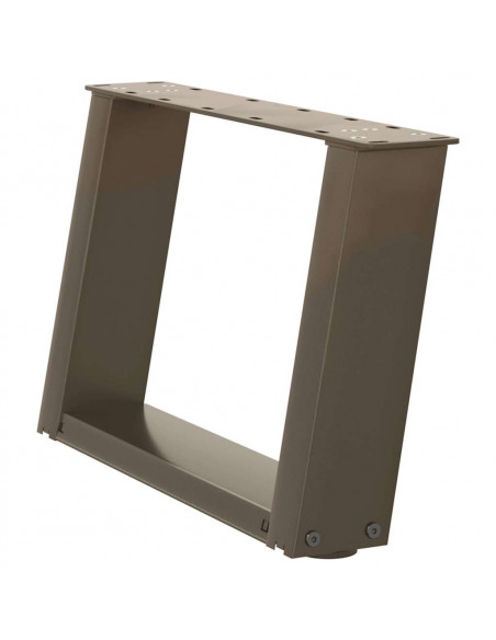 Gambe Tavolino Caffè a U 2 pz 50x(30-31)cm in Acciaio