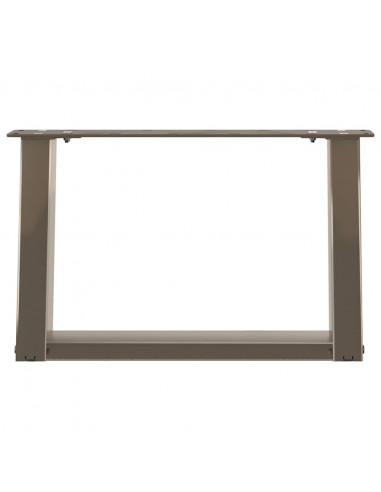 Gambe Tavolino Caffè a U 2 pz 50x(30-31)cm in Acciaio