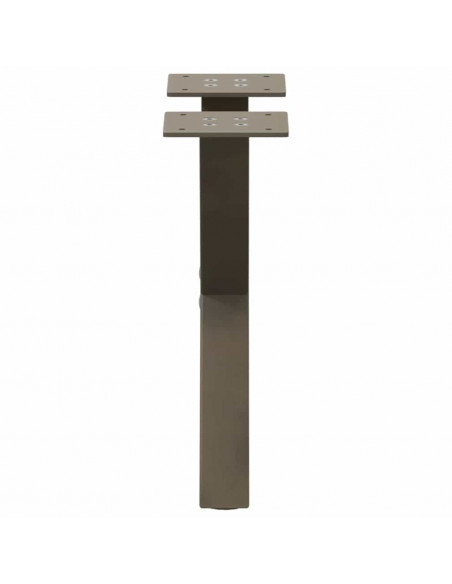 Gambe Tavolino Caffè a X 2 pz Naturale 30x(30-31) cm in Acciaio