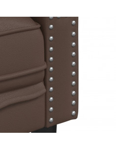 Set Divani Chesterfield 2pz Marrone in Similpelle