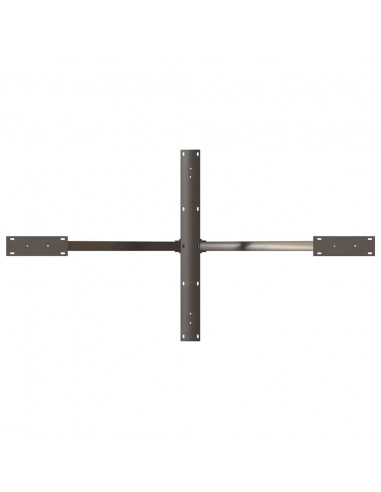 Gamba per Tavolo da Pranzo a Forma di Ragno Nero 150x78x(72-73) cm Acciaio