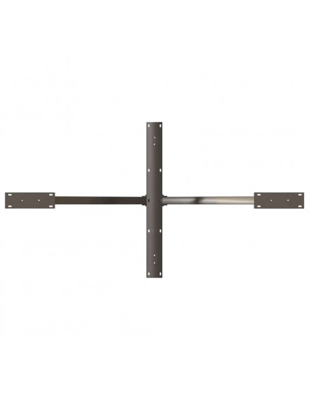 Gamba per Tavolo da Pranzo a Forma di Ragno Nero 150x78x(72-73) cm Acciaio