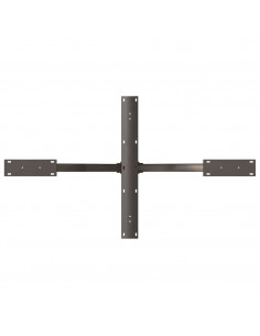 Gamba per Tavolo da Pranzo a Forma di Ragno Nero 120x68x(72-73) cm Acciaio