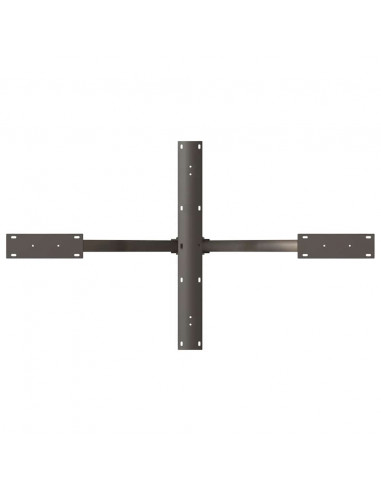 Gamba per Tavolo da Pranzo a Forma di Ragno Nero 120x68x(72-73) cm Acciaio