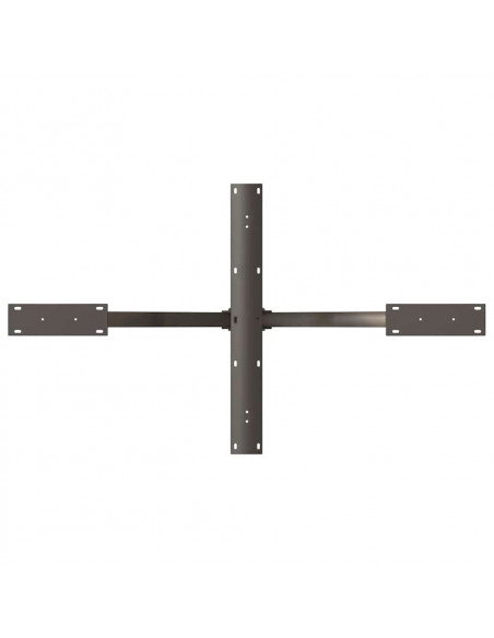 Gamba per Tavolo da Pranzo a Forma di Ragno Nero 120x68x(72-73) cm Acciaio