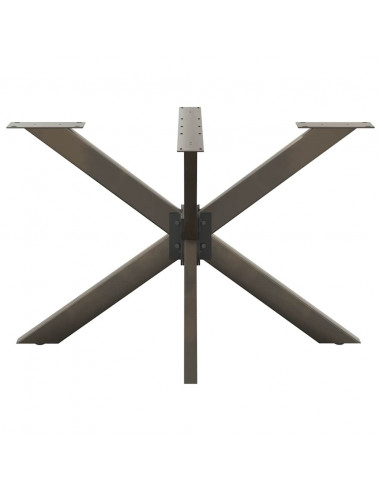 Gamba per Tavolo da Pranzo a Forma di Ragno Nero 120x68x(72-73) cm Acciaio