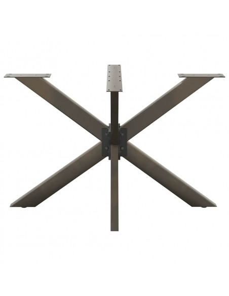 Gamba per Tavolo da Pranzo a Forma di Ragno Nero 120x68x(72-73) cm Acciaio