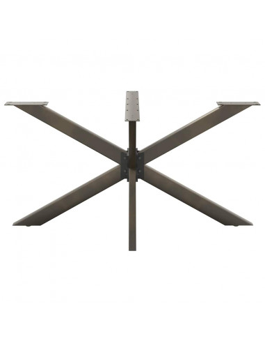 Gamba per Tavolo da Pranzo a Forma di Ragno Nero 150x78x(72-73) cm Acciaio