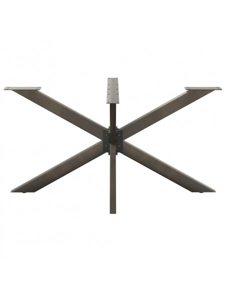 Gamba per Tavolo da Pranzo a Forma di Ragno Nero 150x78x(72-73) cm Acciaio
