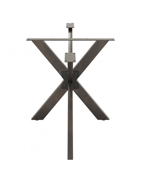 Gamba per Tavolo da Pranzo a Forma di Ragno Nero 150x78x(72-73) cm Acciaio