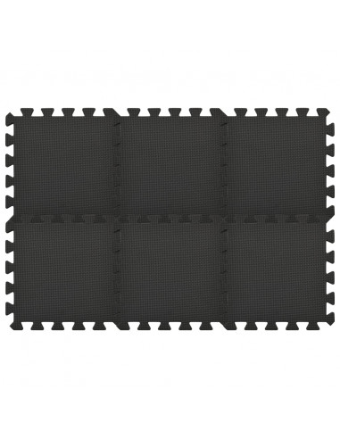 Tappetino a Incastro 54 pz 4,86m² in Schiuma EVA Nera