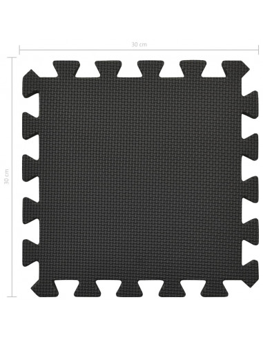 Tappetino a Incastro 54 pz 4,86m² in Schiuma EVA Nera