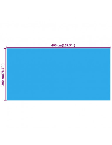 Copertura per Piscina Blu 400x200 cm PE