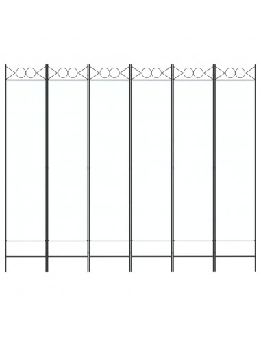 Divisorio a 4 Pannelli Bianco 240x200 cm Tessuto