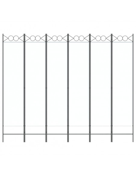 Divisorio a 4 Pannelli Bianco 240x200 cm Tessuto