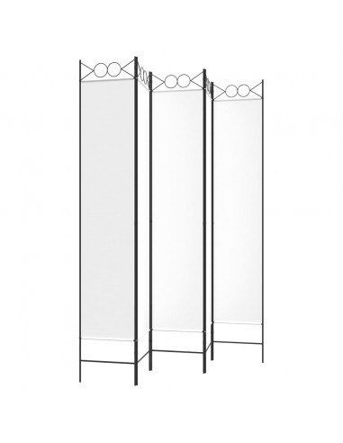 Divisorio a 5 Pannelli Bianco 200x220 cm Tessuto