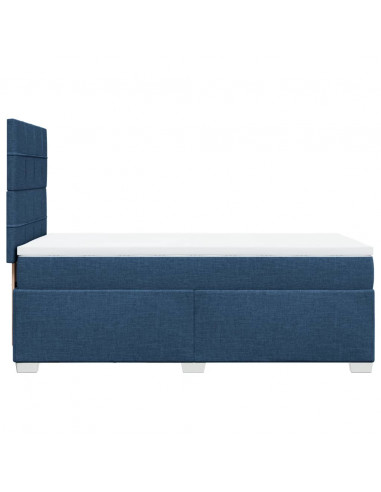 Giroletto a Molle con Materasso Blu 80x200 cm inTessuto