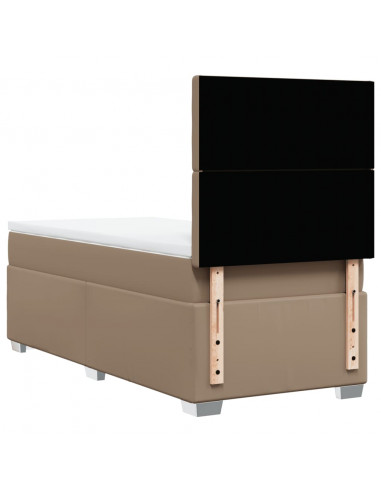 Giroletto a Molle con Materasso Cappuccino 80x200 cm Similpelle