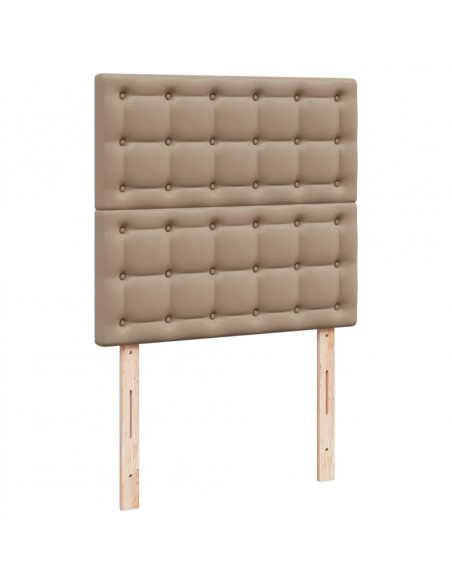 Giroletto a Molle con Materasso Cappuccino 80x200 cm Similpelle