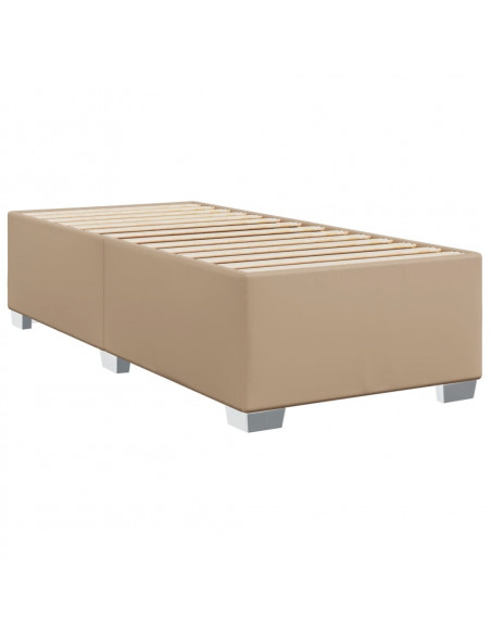 Giroletto a Molle con Materasso Cappuccino 80x200 cm Similpelle