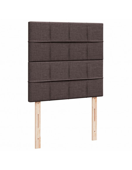 Giroletto a Molle con Materasso Marrone Scuro 80x200 cm Tessuto