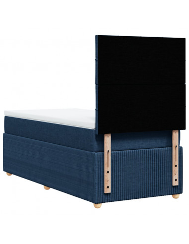 Giroletto a Molle con Materasso Blu 80x200 cm inTessuto