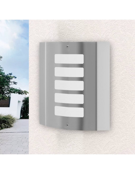 Appliquè lampione da giardino in acciaio inox per interni ed esterni