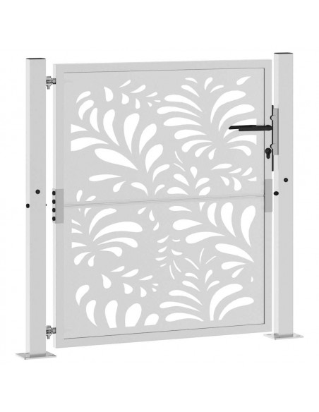 Cancello da Giardino 105x105 cm Acciaio Corten Design Ondulato
