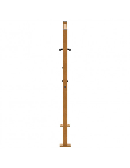 Cancello da Giardino 105x105 cm Acciaio Corten Design Ondulato